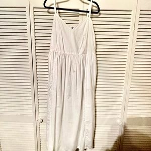 White Cotton Maxi Sundress